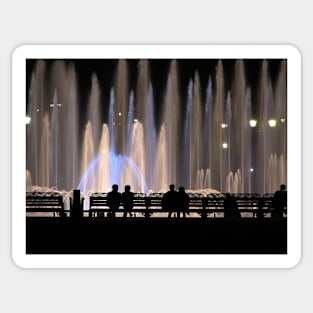 Fountains and Silhouettes Sticker